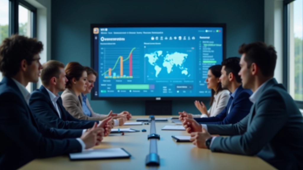 Echipă în sala de conferință discutând strategia de implementare a agenților AI